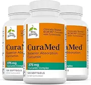 Terry Naturally CuraMed 375 mg - 120 Softgels - Pack of 3 - Superior Absorption BCM-95 Curcumin Supplement - Non-GMO, Gluten Free, Halal - 360 Total Servings