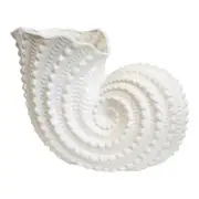 LVD Giant Trumpet Shell Stoneware Ceramic 39.5cm Vase/Planter - Ivory