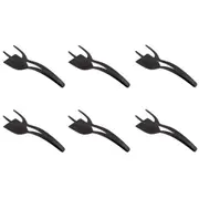 6x Appetito Nylon 2-In-1 Spatula Tongs Home/Kitchen Food Cooking Utensil Black