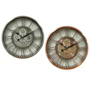 [Vanguard Universal] Luxurious Stainless Rotary Gears Wall Clock - Silver