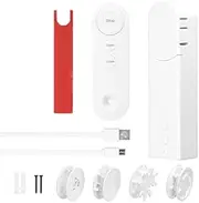 Eacam Tu-ya WiFi Intelligent Pull Bead Curtain Motor, Electric Roller Blinds Driver Automatic Opener, No Wiring Support APP Remote Control Timer Setup Compatible with Ale-xa Goo-gle Home