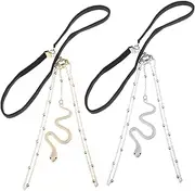 [GLSTOY] 2pcs Snake Thigh Chain Jewelry Elastic Leg Band Style Leg Decor for Women