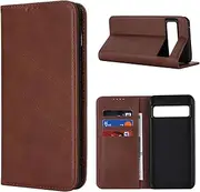 [Cavor] for Google Pixel 8 Pro Case, Pixel 8Pro Cowhide Pattern PU Leather Cases Flip Magnetic Kickstand Book Wallet Cover Phone Case with Card Slots(6.7") -Dark Brown