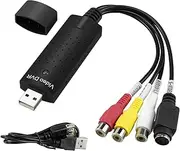 The VHS to Digital Converter USB 2.0 Video Converter Audio Capture Card VHS Box VHS VCR TV to Digital Converter Support Win 2000/Win Xp/Win Vista/Win 7/Win 8/ Win 10 Linux Mac/Android