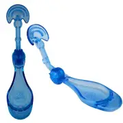 1 Blue Triple-Edged Folding Tongue Scrapers - Get Rid of Bad Breath!