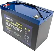 Kings 98Ah 12V Battery AGM Deep Cycle | 5X Faster Recharging | Sealed Maintenance-Free | Up to 1500 Cycles