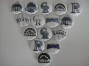 Colorado Rockies flat back buttons or pin badges cabochons embellishments magnet
