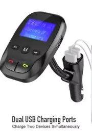 SYLVANIA Bluetooth FM Audio Transmitter Hands Free for Car -Black