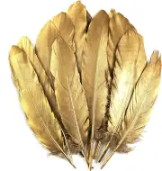15-20Cm 50 PCS Gold Feathers Natural Goose Feathers for DIY Wedding Decorations