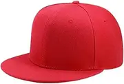 [Boolavard] Classic Snapback Hat Cap Hip Hop Style Flat Bill Blank Solid Color Adjustable Size