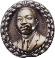 [SENFAI] Martin Luther King Jr. Buttons Peace pin 3D Carving Martin Luther King Day Decorations