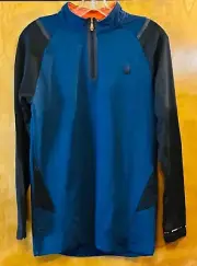 Spyder Active Mens Small Long Sleeve Quarter Zip Lightweight Pullover Shirt