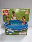 Play Day Inflatable 3-Ring Blue Shark Themed Kiddie Swimming Pool - NEW/SEALED