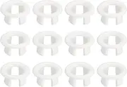 uxcell Sink Trim Overflow Cover, 12Pcs Sink Overflow Rings 25mm Bathroom Kitchen Basin Drain Cover Hole Insert in Round Caps, White