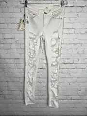 RAG & BONE Women’s Size 28 White Thrasher Skinny Distressed Jeans W15020545 $275