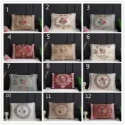 2pcs Sofa Pillow Case Cover Embroidery Floral Cushion Home Decor Retro Soft