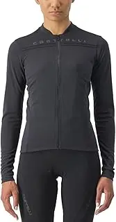 [Castelli] Women's Anima 4 Long Sleeve Cycling Jersey, Light Black, Small