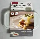 Microwave Egg Poacher - Poaches in 2 min. - Also Cooks Hot Dogs - BPA Free * New