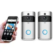 2pcs Doorbell WiFi Camera Security Video Smart Door Lock App Remote Control