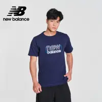 在飛比找蝦皮商城優惠-【New Balance】NB短袖上衣_男性_深藍色_MT2