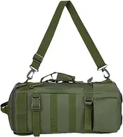 Angler Utility Bag - Rod Support Fishing Backpack, Lightweight Outdoor Gear Carrier | Multi-Compartment Tackle Organizer, Comfortable Strap Pack for Trekking, Camping and Fishing Travel