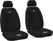 Sperling RM Williams RMW Longhorns Jacquard Black Front Universal Car Seat Covers