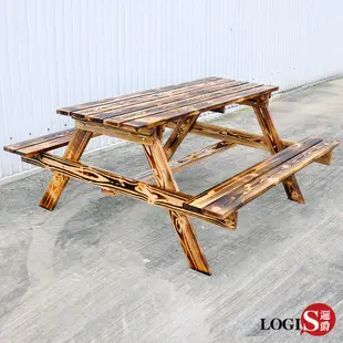 LOGIS-多用原木庭園桌椅 啤酒桌 戶外桌椅 烤肉桌 BBQ 露營桌