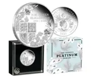 2022 $1 The Queen's QEII Platinum Jubilee silver coin The Perth Mint