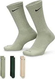 [Nike] Unisex Everyday Plus Cushioned Crew Training Socks (3 Pairs) Crew Training Socks