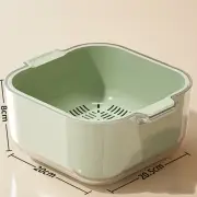 Double Layered Drain Basket Colander And Strainer Bowl Set Easy To Clean For