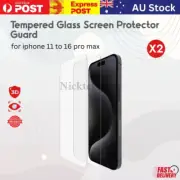 2pcs Tempered Glass Screen Protector For iPhone 16 15 14 13 12 11 Pro Max