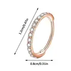 Hinged Rings Micro Zirconia Earring Cartilage Nose Hoop Septum; P7S8