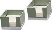 VILLFUL 2 Sets Box Paper Sorting Box Memo Pad Case Mesh Memo Pad Holder Telephone Message Pad Metal Memo Holders Desktop Memo Holders Desk Shelf Case Memo Block Cube