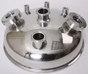 Domed Tank Lid | Tri Clamp 12 inch x 1.5 in - SS304 & FNPT 1/4 & 3/8 (2 Pack)