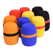 1X(10Pcs Headset Windscreen Thickened KTV Handheld Dust Proof Soft Sponge2224