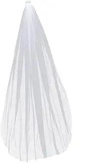 [TINEASUR] Veil for Bride Bridal Formal Dresses Wedding Vale Black Wedding Veil White Wedding Dresses for Bride Short Bride Reception Dress White Dressy Dress Portable Clothing Miss