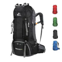 在飛比找PChome24h購物優惠-PUSH!戶外休閒用品雙肩60L背包自助行旅行背包登山包(送