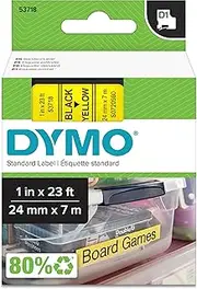 DYMO D1 Label Cassette Tape 24mm x 7M - Black on Yellow