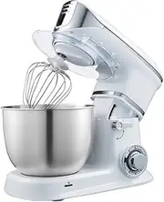 Electric Food Stand Mixer with 5L Bowl Food Mixer 6 Speeds with Pulse Function Food Processor Mixer Planetary Mixing System Includes Beater, Dough Hook and Whisk for Mix, Blend, Whip and Knead 1000W (