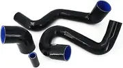 Turbo Hose Pipe Silicone Hose Kit fit for SAAB 95, 98-08, 4 Pieces Silicone Radiator Hose Kit intercooler Turbo Hose Pipe(K8-209 Blue)