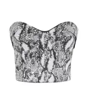 Sequined tube top FR34,FR36 BLACK WHITE SILVER
