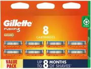 8 - Pack Gillette Fusion 5 Power Cartridge Razor Blades *Made In Germany