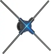 45cm/17.7in 3D Fan Hologram Projector WiFi Holographic Lamp Player Remote HD Advertising Display Projector Light Transmit Images Video Festival Advertising Display
