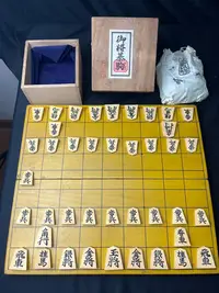 在飛比找Yahoo!奇摩拍賣優惠-【二手】日本名家將棋 天上作 黃楊 上雕 水無瀨 將棋駒 銘