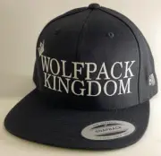 Wolfpack Kingdom Embroidered Black FlexFit Yupoong Cap Snapback Hat BRAND NEW