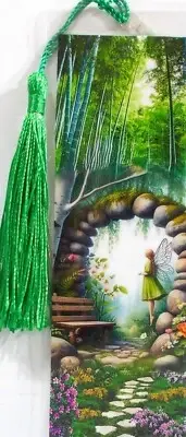FAIRY BIRCH TREE FOREST ,ANIMALS,FLOWER,BIRDS,DOGS,CAT,FAIRIES-UNIQUE Bookmarks