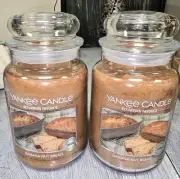 2 X Yankee Candle Returning Favorite BANANA NUT BREAD 22 oz Lrg Jar Candle