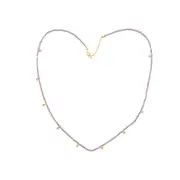 Tatmala Necklace in Sterling Silver with Shiny Finish & Gemstone - Elegant Jewellery in Australia
