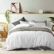 White French Linen Quilt Cover Set