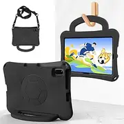 Tablet Protection Compatible with Samsung Galaxy Tab S6 Lite 10.4 inch 2024/2022/2020 (SM-P620/P610/P615) Case Lightweight Shockproofwith Handle Stand Case for Kids Friendly Cover tablet accessory(Bla